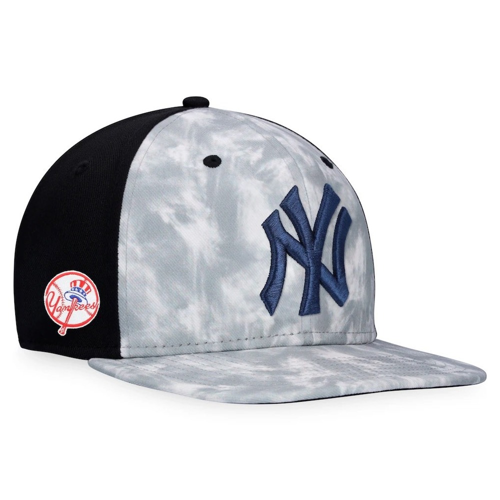 Fanatics New York Yankees Snapback Hat Smoke Tie Dye Black MLB Baseball Cap OSFM